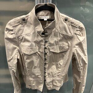 AnnTaylor Loft Cotton Blazer Size 8 - Cream